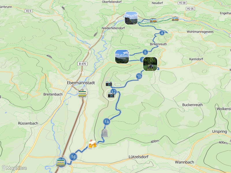 Map 'Zuckerhut + Wiesenttal Wanderung'