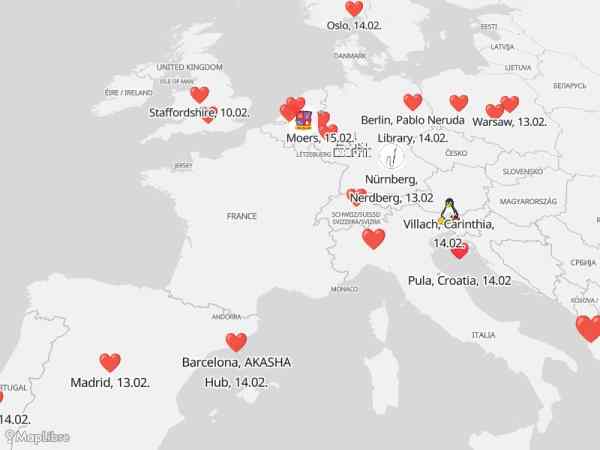 Map 'I ♥ Free Software Day, 14.2.2026'