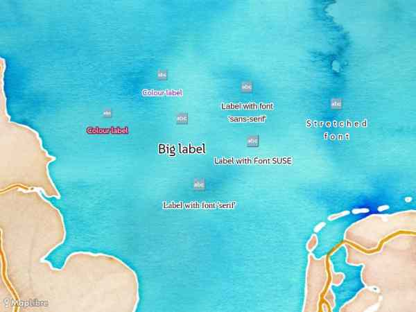 Map 'Fonts + colours'