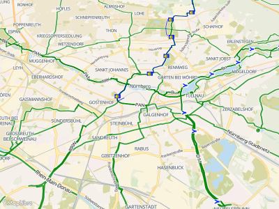 Map 'Bicycle routes'