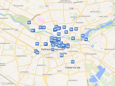 Map 'Public toilets'