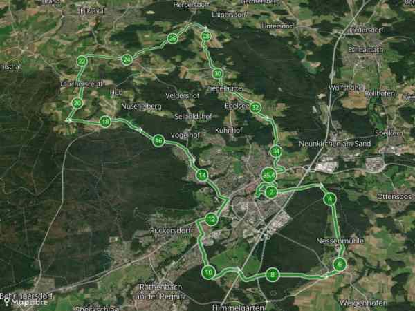 Map 'Laufer Radrundweg'