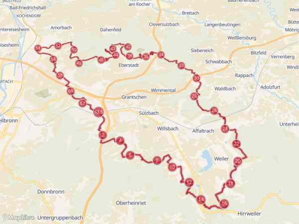 Map 'Württembergischer Weinwanderweg'