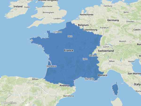 Map 'Vive la France'