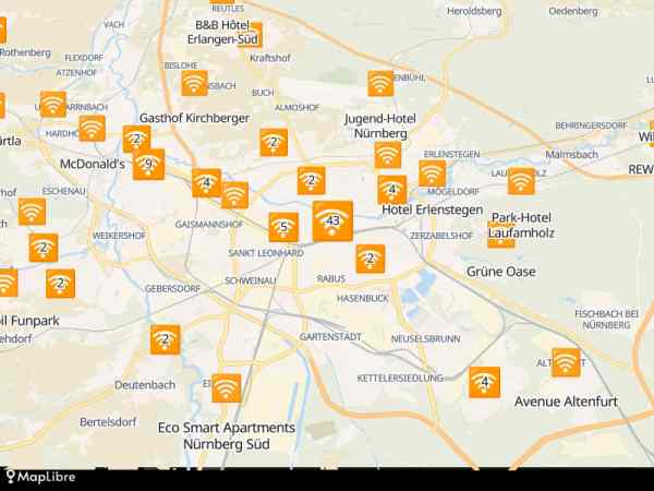Map 'Free Wifi'