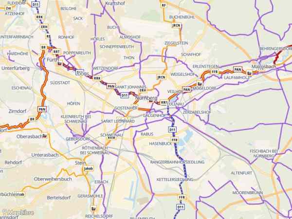Map 'Bicycle routes'