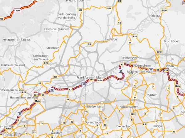 Map 'Bicycle tracks (waymarkedtrails.org)'