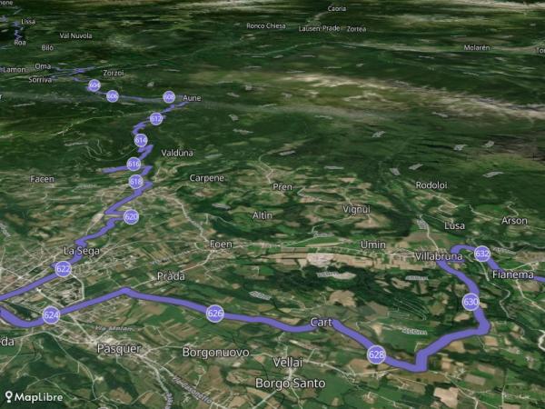 Map 'Via Claudia Augusta'