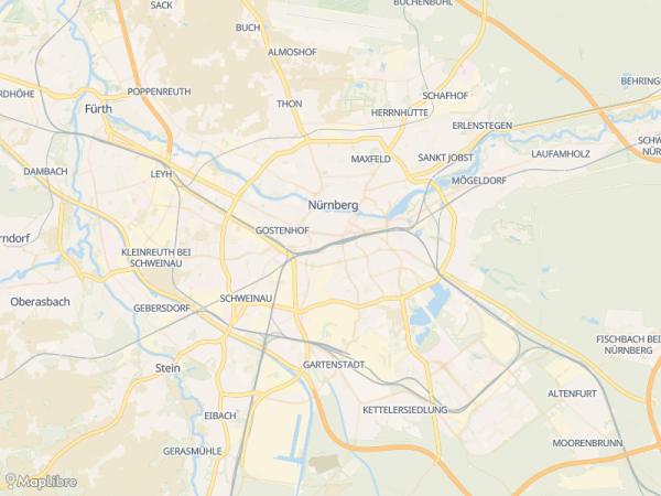 Map 'Stadtteile Nürnberg'