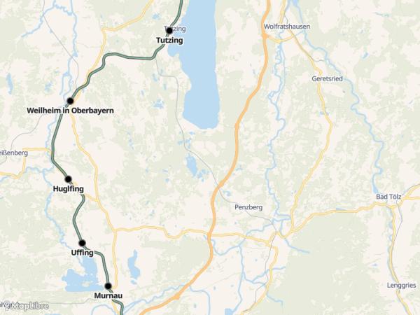 Map 'Live: RB 6: Mittenwald - Garmisch-Partenkirchen - München'