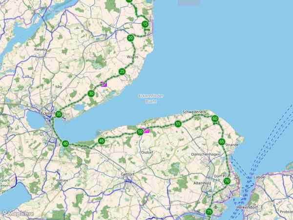 Map 'Bicycle Touring: Kappeln - Kiel'